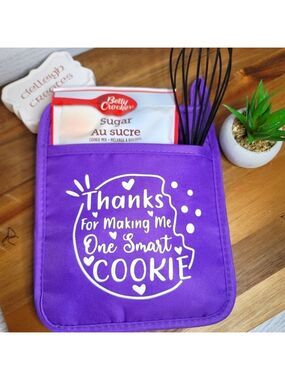 Teacher Gifts - Personalized Oven Mitt With Cookie Mix And Whisk